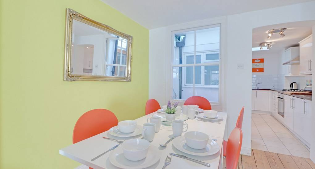  Dining table and kitchen view