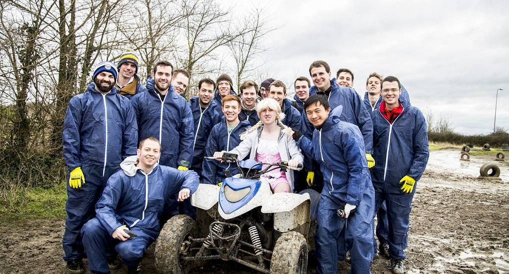 Stag weekends pose for quad biking pic