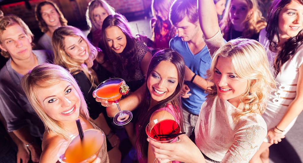 Group of people in a nightclub