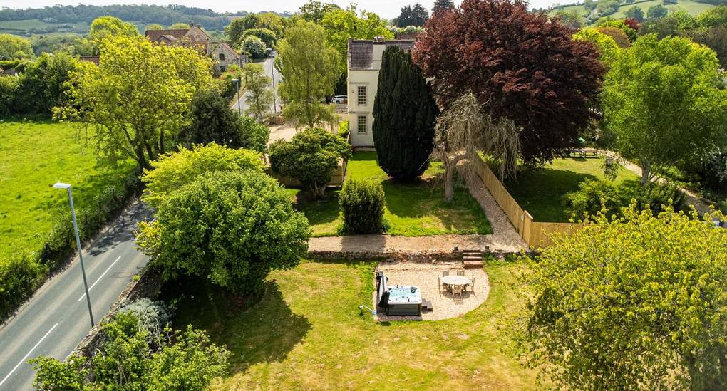 Grand Manor Luxury Party House garden drone view