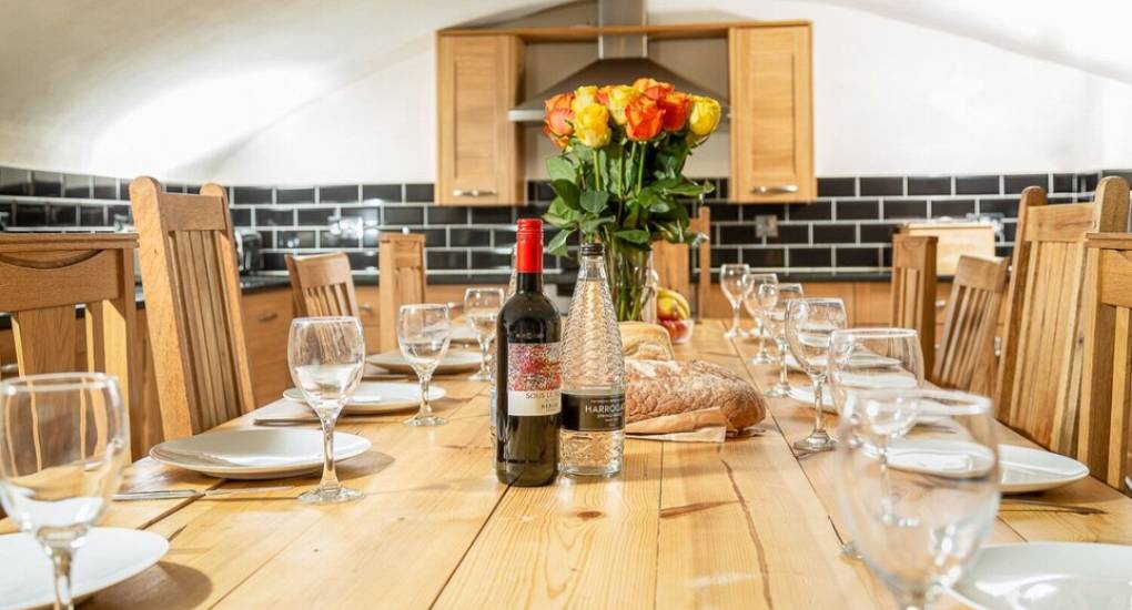 Stag and Hen Party Houses dining table 4