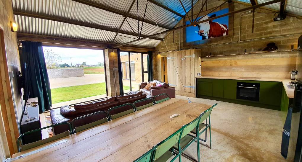 Hen Party Accommodation kitchen lounge view