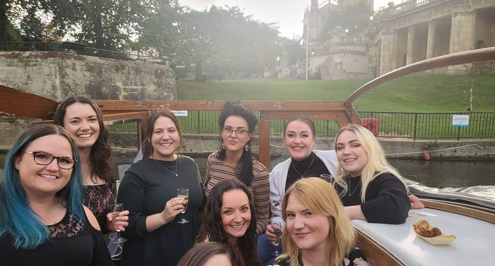 Hen do enjoying a River Cruise