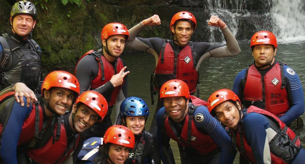 Group of Gorge Scrambling adventurers
