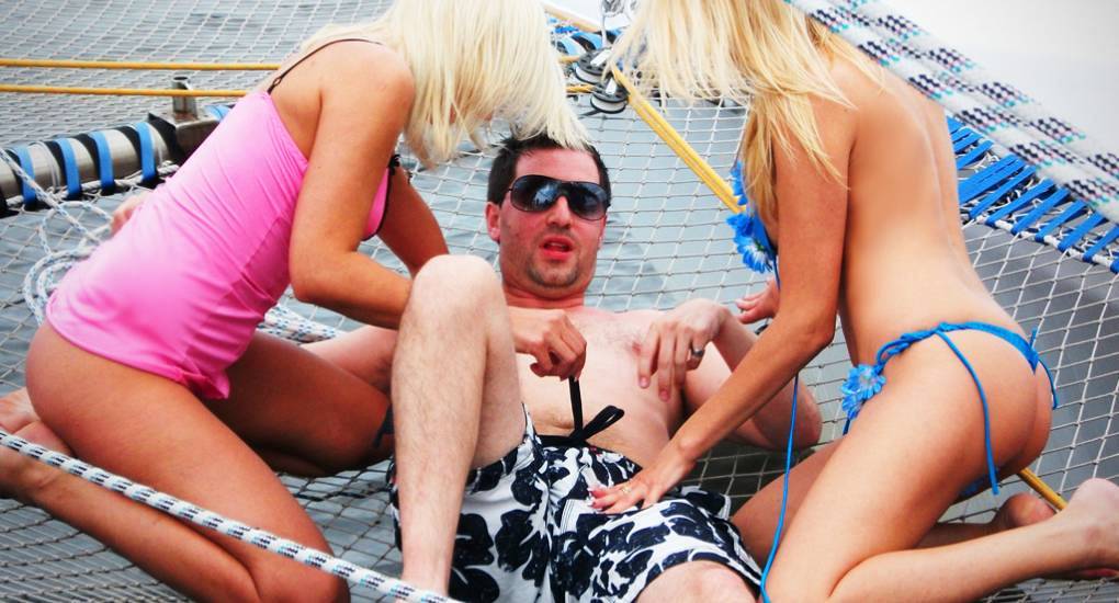 Catamaran cruise and strippers