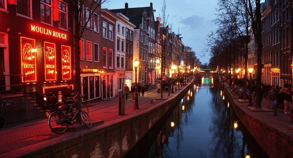 The red light district of Amsterdam
