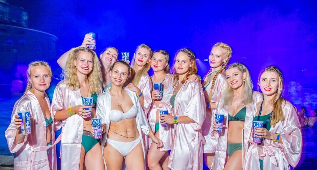 Hen party pose for picture at the Spa Party