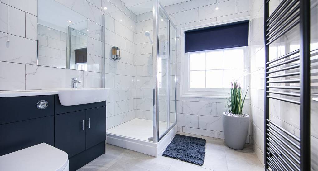 Stag and Hen Party accommodation bathroom with shower