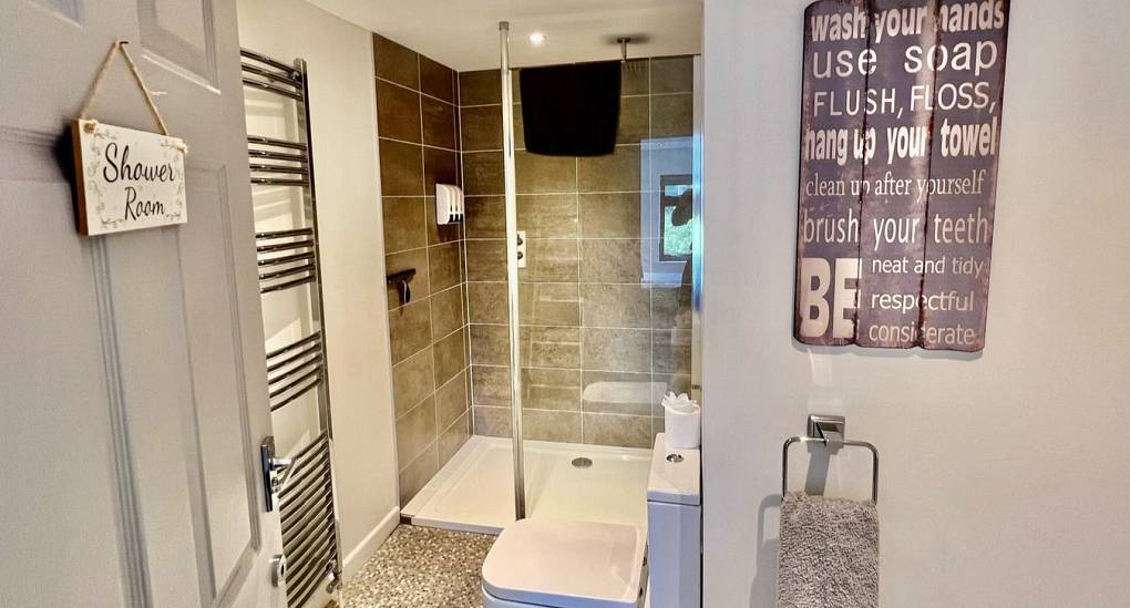 One of 6 bathrooms at the Forest Tree House