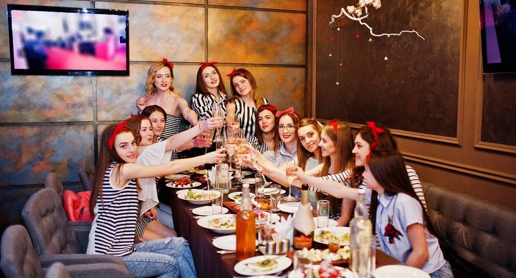 hen group having fun